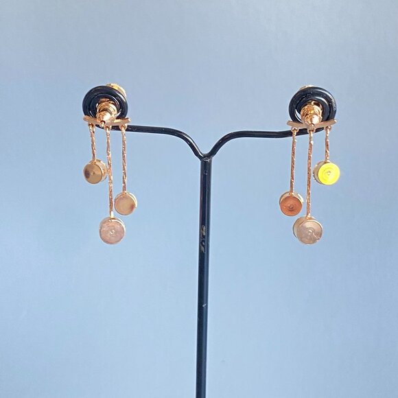 Rose Gold Crystal Triple Glitz Front & Back Earrings - Picture 4 of 7